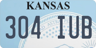 KS license plate 304IUB