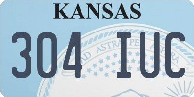 KS license plate 304IUC