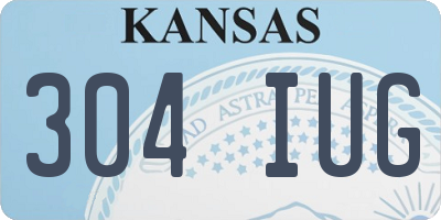 KS license plate 304IUG