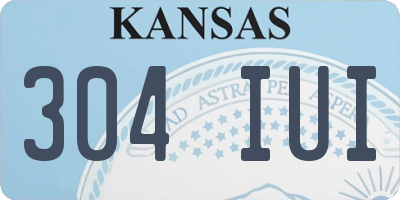 KS license plate 304IUI