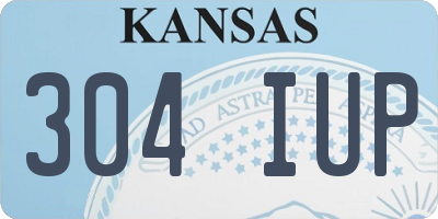 KS license plate 304IUP