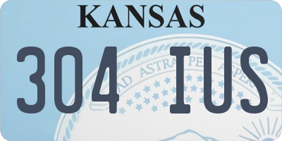 KS license plate 304IUS