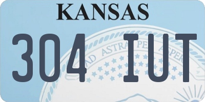 KS license plate 304IUT