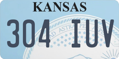KS license plate 304IUV