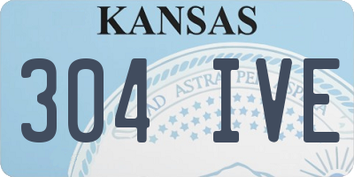 KS license plate 304IVE