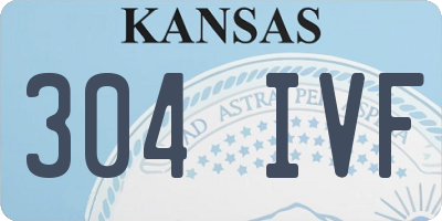 KS license plate 304IVF