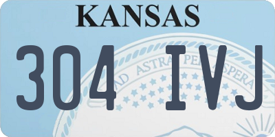 KS license plate 304IVJ