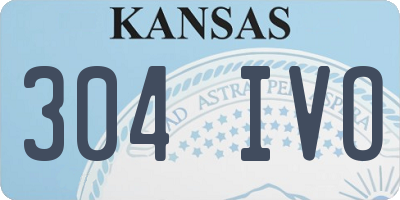 KS license plate 304IVO