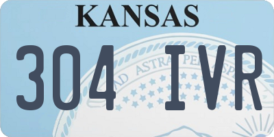 KS license plate 304IVR