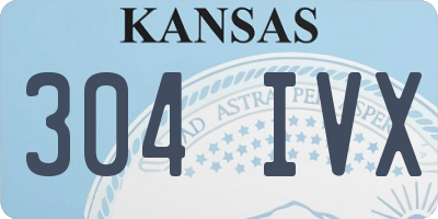 KS license plate 304IVX