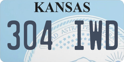 KS license plate 304IWD