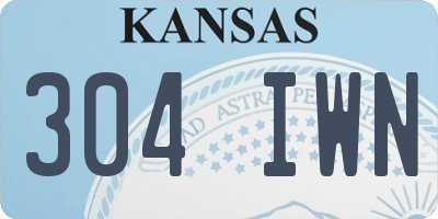 KS license plate 304IWN