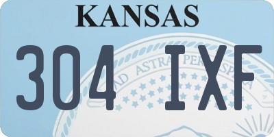 KS license plate 304IXF