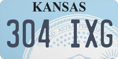 KS license plate 304IXG