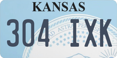 KS license plate 304IXK