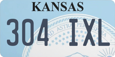 KS license plate 304IXL