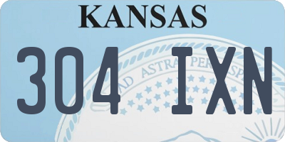 KS license plate 304IXN
