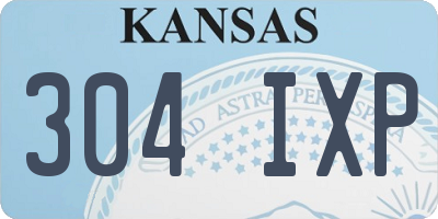 KS license plate 304IXP