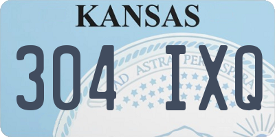 KS license plate 304IXQ