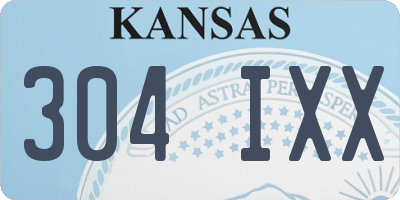 KS license plate 304IXX