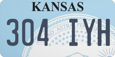 KS license plate 304IYH