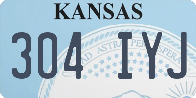 KS license plate 304IYJ