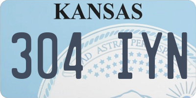 KS license plate 304IYN
