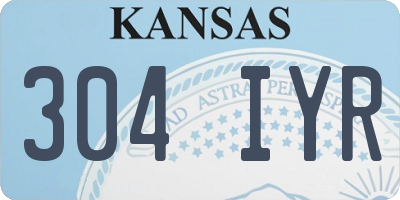 KS license plate 304IYR