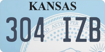 KS license plate 304IZB