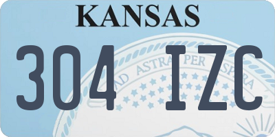 KS license plate 304IZC