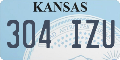 KS license plate 304IZU