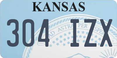 KS license plate 304IZX
