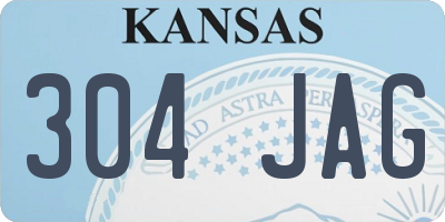 KS license plate 304JAG