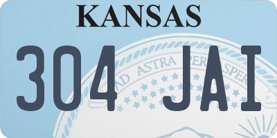 KS license plate 304JAI