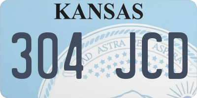 KS license plate 304JCD