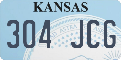 KS license plate 304JCG