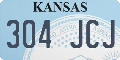 KS license plate 304JCJ