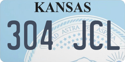 KS license plate 304JCL