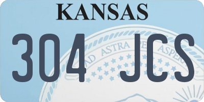 KS license plate 304JCS