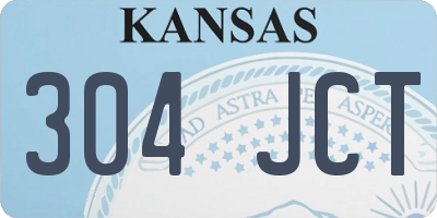 KS license plate 304JCT