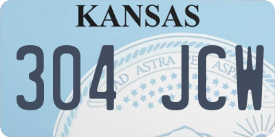 KS license plate 304JCW