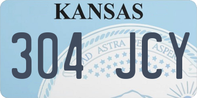 KS license plate 304JCY