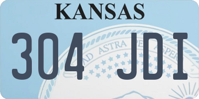KS license plate 304JDI