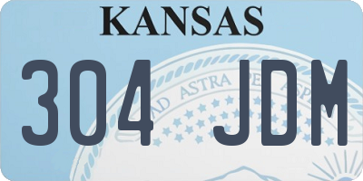 KS license plate 304JDM