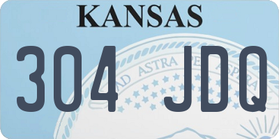KS license plate 304JDQ