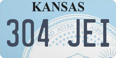 KS license plate 304JEI