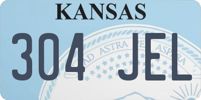 KS license plate 304JEL