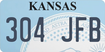 KS license plate 304JFB