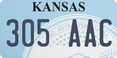 KS license plate 305AAC