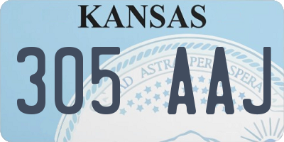 KS license plate 305AAJ